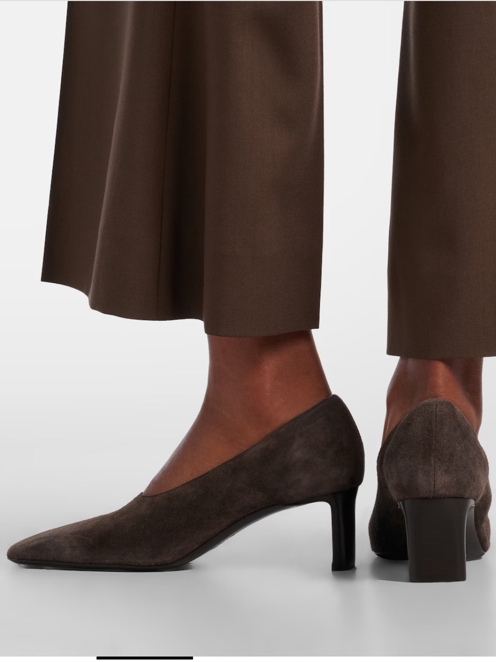 KHAITE Cecilia suede pumps in taupe brown 38 - Picture 2 of 3